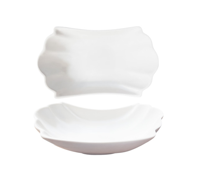 503607 Салатник овальний  хвиля 8\' - фото