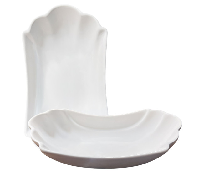 503608 Салатник овальний  хвиля 10\' - фото