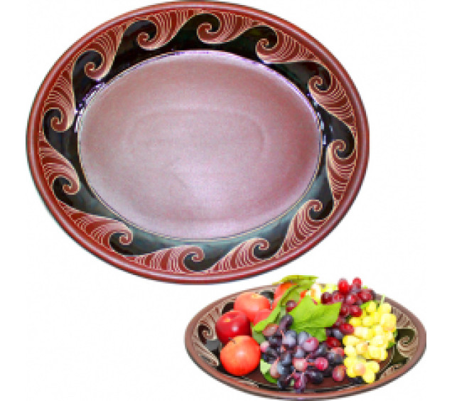 531521 Блюдо овальне Трипілля2 28*38см - фото