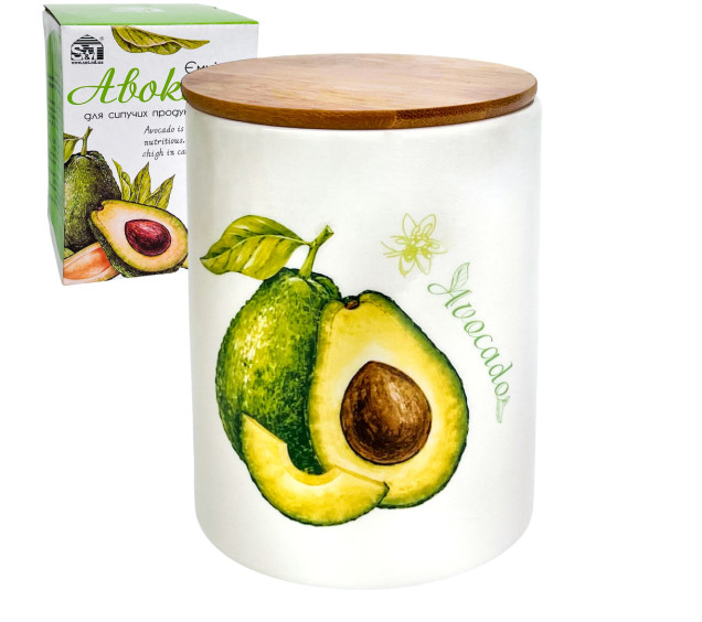 6028-21 Ємність для сипучих продуктів "Авокадо" 860 мл - фото