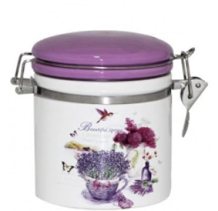 630-6/1 Ємність для сипучих продуктів 0,5л "Прованс" (h-10см, d-9,5см)(без подарункової уп) - фото