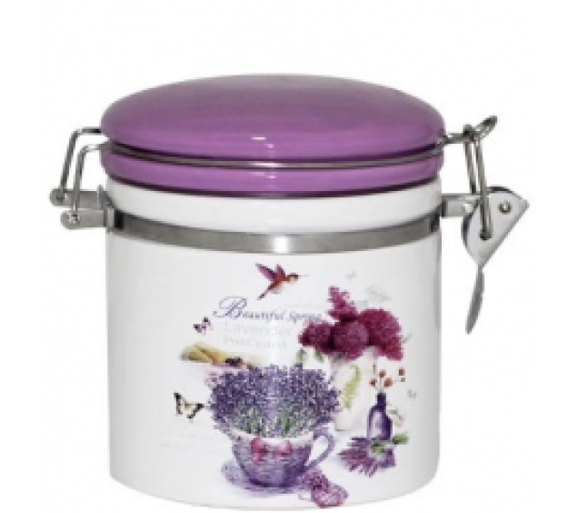 630-6/1 Ємність для сипучих продуктів 0,5л "Прованс" (h-10см, d-9,5см)(без подарункової уп) - фото