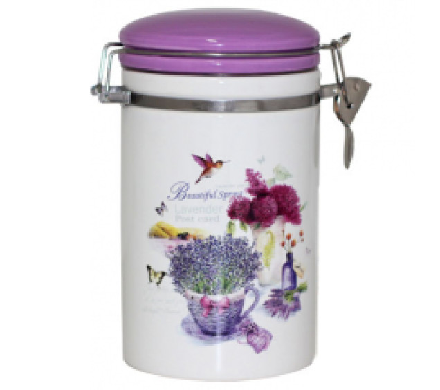 631-6/1 Ємність для сипучих продуктів 900 мл. "Прованс" (d-10см, h-16см)(без подарункової упаковки) - фото