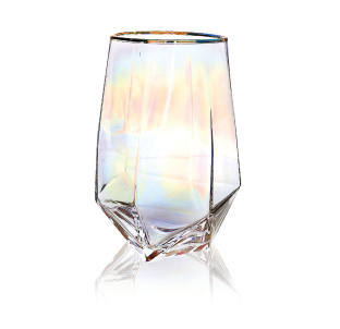 6699-1 Стакан Rainbow 680мл з золотим обідком - фото