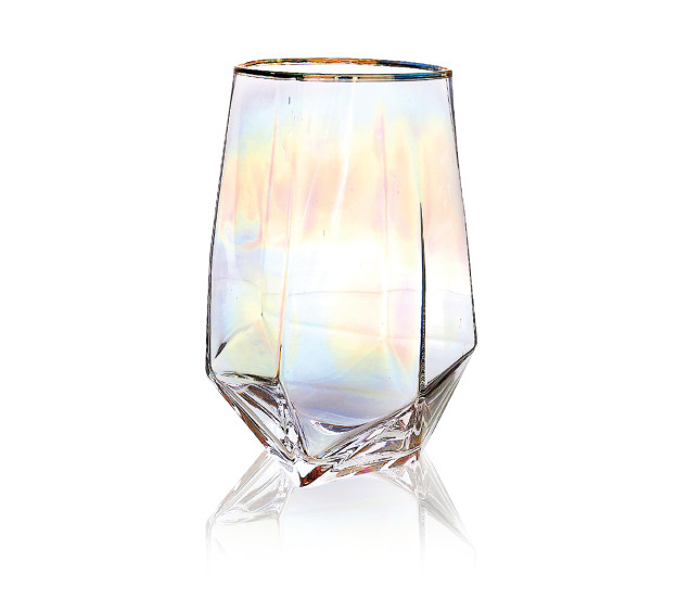 6699-1 Стакан Rainbow 680мл з золотим обідком - фото