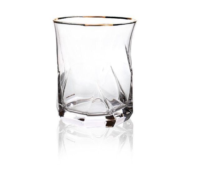 6699-3 Стакан 360мл з золотим обідком - фото