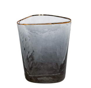 6699-7 Склянка Black sea 260мл із золотим обідком - фото