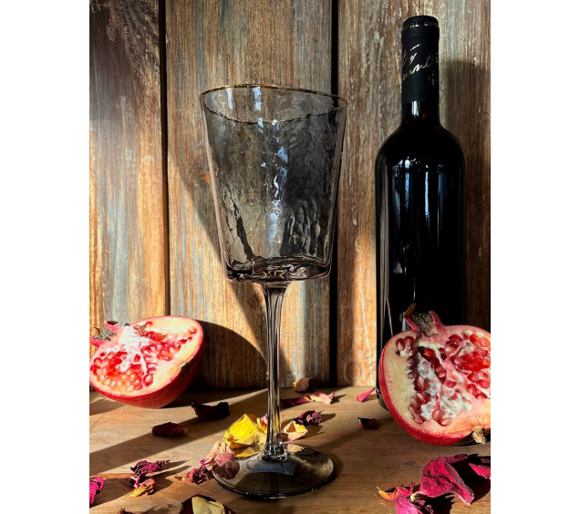 6699-9 Келих Black sea 290мл із золотим обідком - фото 1