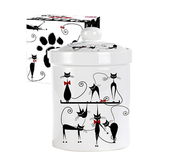 6922-12 Ємність для сипучих продуктів 700мл "Чорна кішка"(16) - фото