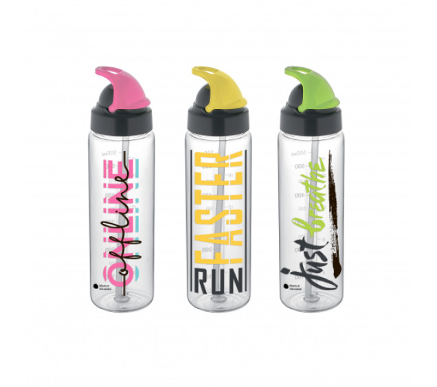 7-518 Пляшка для води з трубочкою 630мл - фото