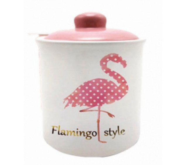 700-12-13/1 Ємність для сипучих продуктів 950мл "Фламінго"(без подарункової упаковки) - фото