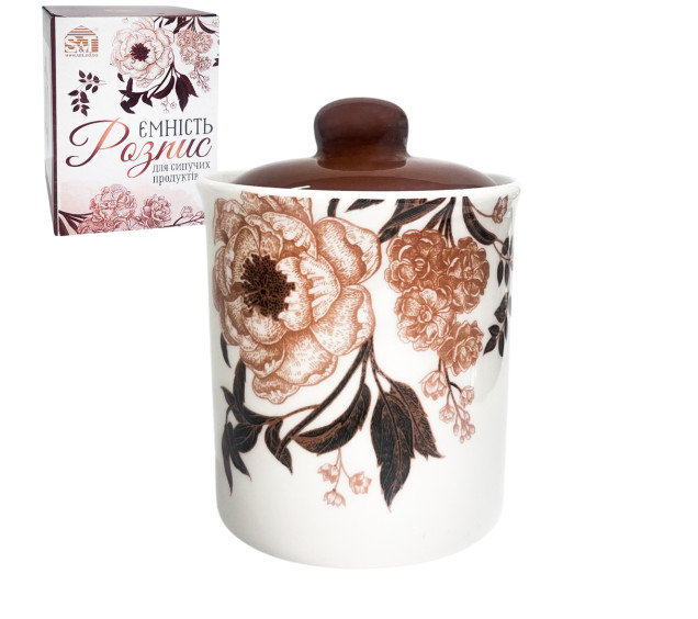 700-12-19 Ємність для сипучих продуктів "Розпис" 520 мл - фото
