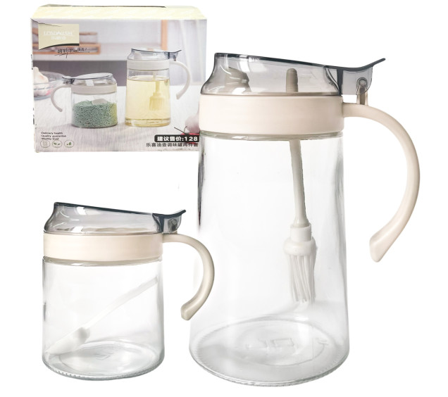 7011-02 Набір ємністей(пляшка для олії-500 мл;ємність-400 мл) - фото