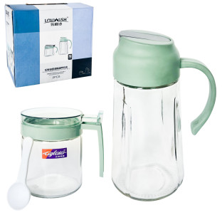 7011-04 Набір ємністей(пляшка для олії-650 мл;ємність-400 мл) - фото