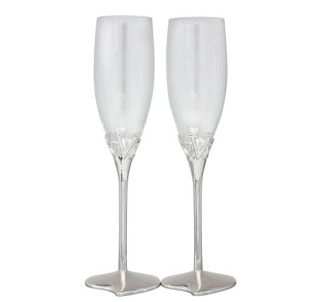 7047-10/У Набір келихів для шампанського Любов 2шт 220мл (без упавки) - фото