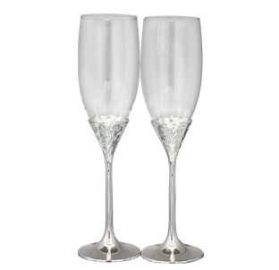 7047-12/У Набір келихів для шампанського Ніжність 2шт 220мл(без упаковки) - фото