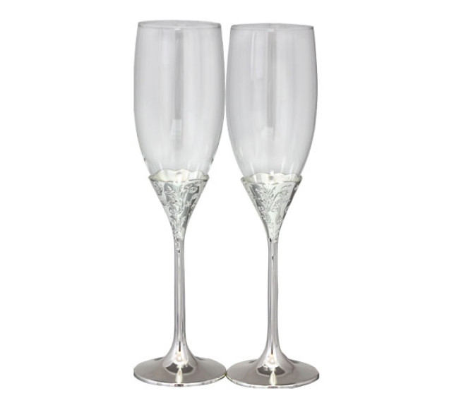7047-12/У Набір келихів для шампанського Ніжність 2шт 220мл(без упаковки) - фото