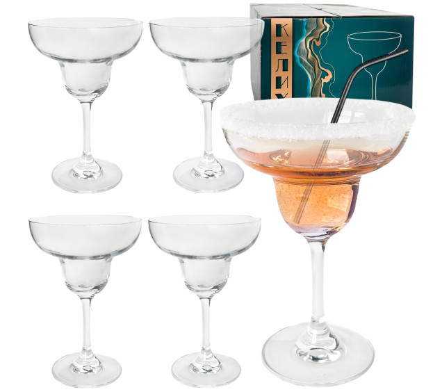 7051-25 Набір келихів для коктелів 4шт, прозоре скло 260 мл - фото