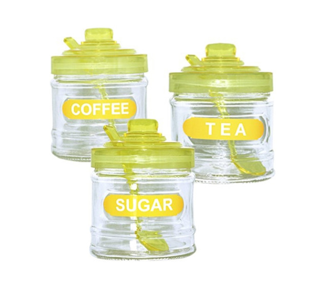 7075 Ємність для спецій жовта 320мл - фото