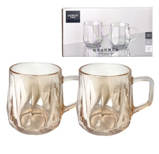 7141-02 Набір чашок 2 шт AMBER*250 мл. - фото