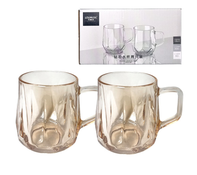 7141-02 Набір чашок 2 шт AMBER*250 мл. - фото