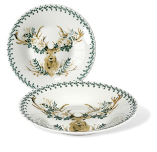 717717-13 ТАРІЛКА СУПОВА 8’  (400мл) ОЛЕНІ - фото