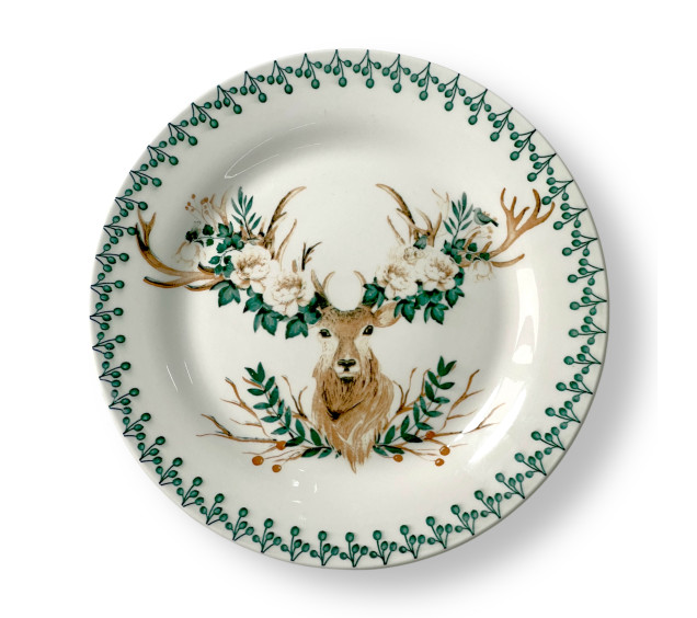 717717-14 ТАРІЛКА ОСНОВНА 8’ ОЛЕНІ - фото