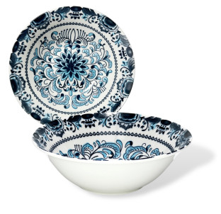 717717-9 САЛАТНИК 7’(500мл) ОРНАМЕНТ БЛЮ - фото