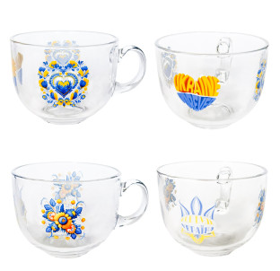 7376 Чашка Дужа мікс"Україна" 480 мл - фото