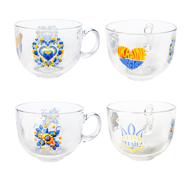 7376 Чашка Дужа мікс"Україна" 480 мл - фото