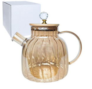 767-10 Чайник-заварник 1,5 л Yantar3 з бамбуковою кришкою - фото