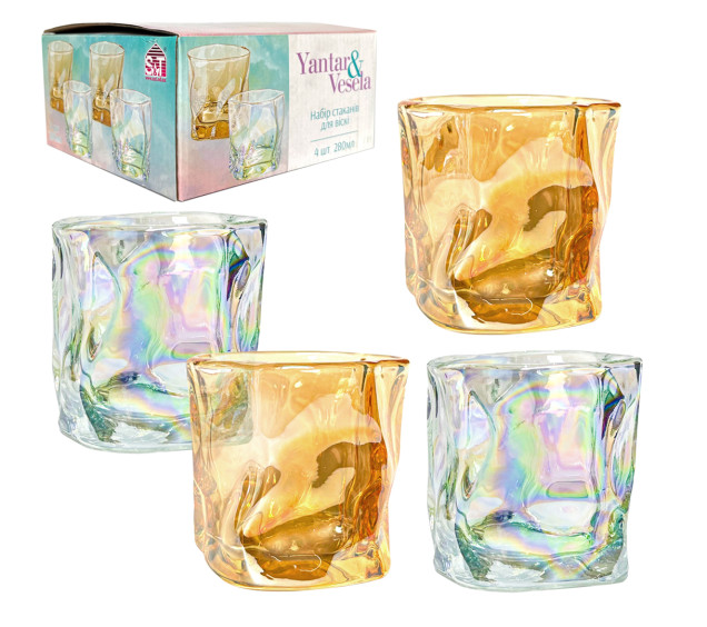 767-15(1) Набір стаканів для віскі 4шт 280мл YANTAR&VESELA - фото