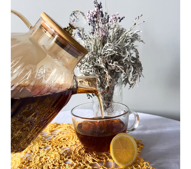 767-18  Чайник-заварник 1.8л Yantar1 з бамбуковою кришкою - фото 2