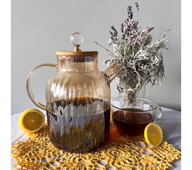 767-18  Чайник-заварник 1.8л Yantar1 з бамбуковою кришкою - фото 1