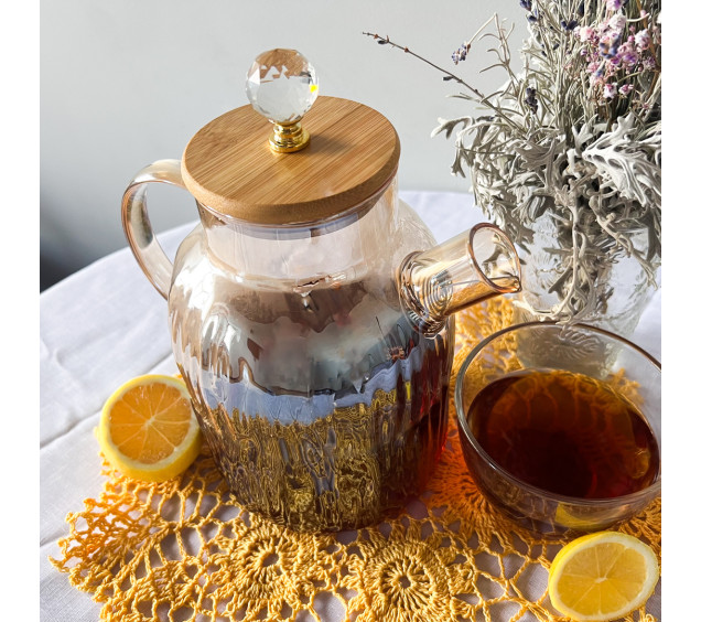 767-18  Чайник-заварник 1.8л Yantar1 з бамбуковою кришкою - фото 4