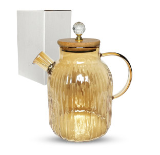 767-18  Чайник-заварник 1.8л Yantar1 з бамбуковою кришкою - фото