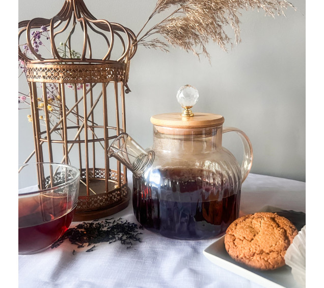 767-4(1) Чайник-заварник 1л Yantar1 з бамбуковою кришкою - фото 4