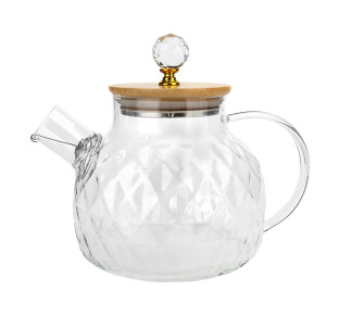 767-5(1) Чайник-заварник 1л LINES з бамбуковою кришкою - фото