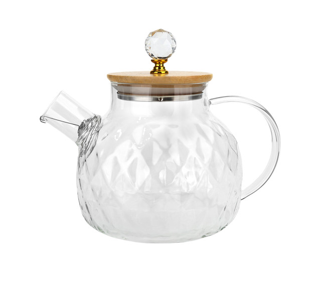 767-5(1) Чайник-заварник 1л LINES з бамбуковою кришкою - фото