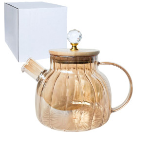 767-6 Чайник-заварник 1л Yantar 3 з бамбуковою кришкою - фото