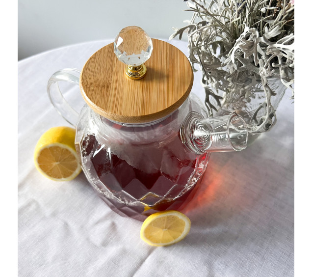 767-9(1) Чайник-заварник 1.5л LINES з бамбуковою кришкою - фото 2