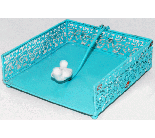 777-036 Підставка для серветок Квіти 18см - фото