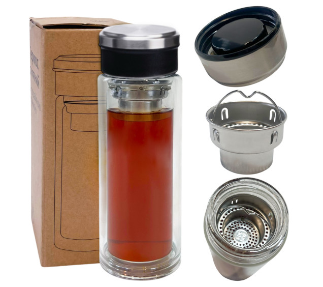 8013-4 Термос скляний з подвійною стінкою 320мл - фото