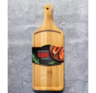 8821 Піднос бамбуковий з ручкою 33*12*1 см - фото