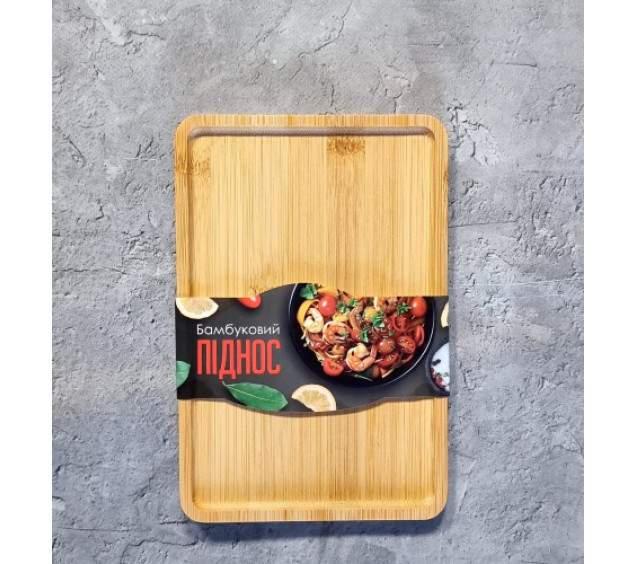 8823 Піднос бамбуковий 24*16*1 см - фото