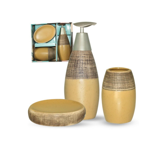 887-05-01 Набір аксесуарів для ванної кімнати Sahara, 3пр - фото