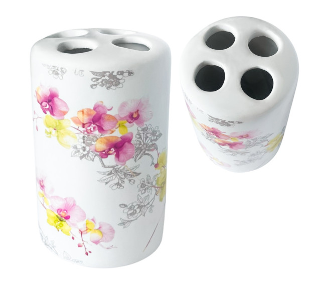 888-06-007/4 Підставка для зубних щіток Орхідея (без подарункової упаковки) - фото