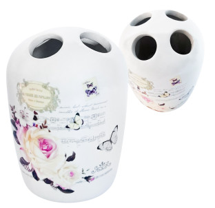 888-06-001/4 Підстаквка для зубних щіток Троянда (без подарункової упаковки) - фото