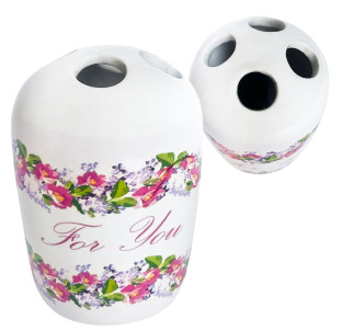 888-06-005/4 Підставка для зубних щіток Квітковий вальс (без подарункової упаковки) - фото