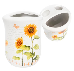 888-06-010/4 Підставка для зубних щіток Соняшник (без подарункової упаковки) - фото